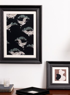 黑色相框摆台高级感a3油画框空框AE4拼图框水彩画高分子大相框定