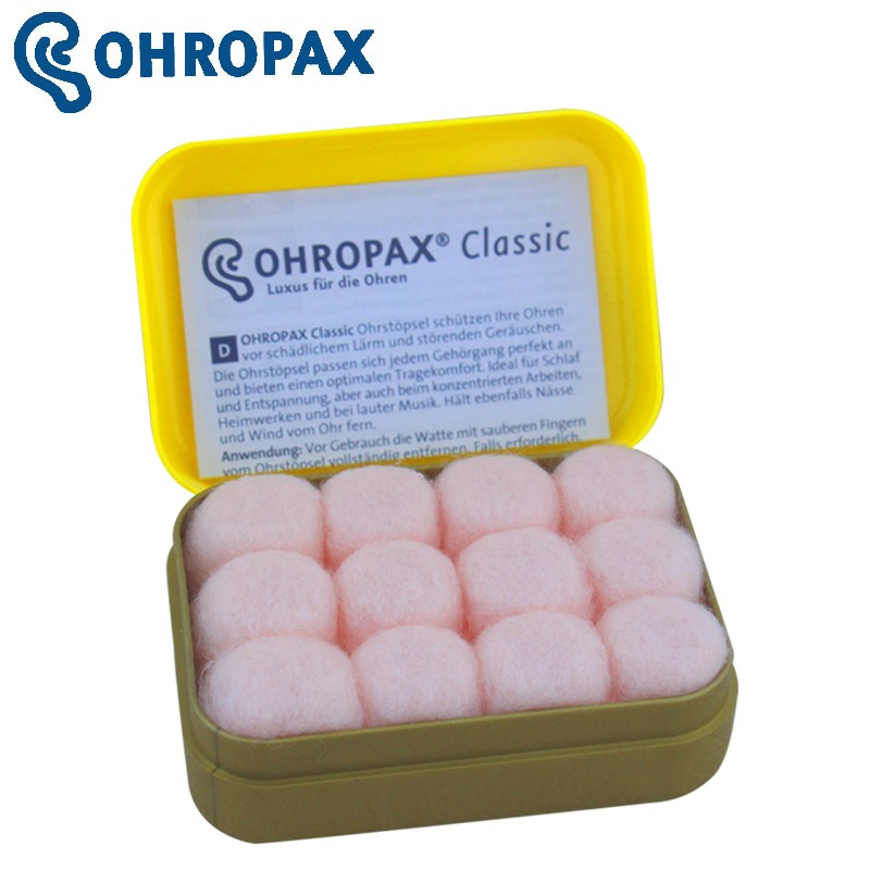 德国ohropax classic蜡丸防噪音耳塞隔音降噪防呼噜睡眠睡觉蜡质