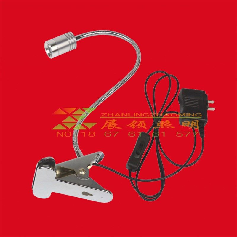 LED小台灯 鸽子眼射灯 夹子软杆看书小射灯3瓦卧室床头阅读小射灯