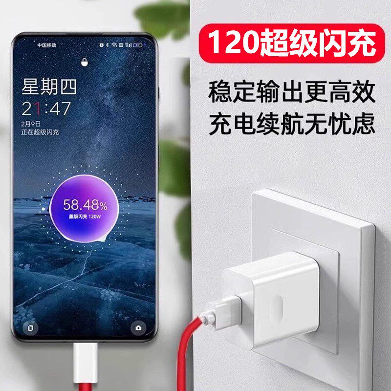 适用一加120超级闪充1+13/12/11/10Pro充电器Ace竞速版ace2 3v 5p