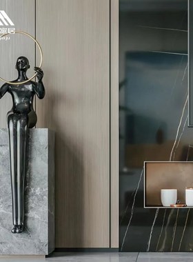 人形艺术落地灯创意新款家居客厅抽象人物售楼部摆件设计师雕塑灯