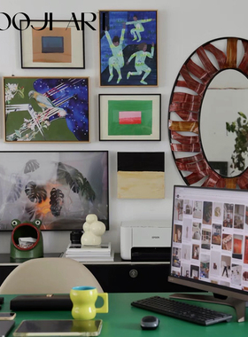 木吉艺术 mooji artt 客厅卧室餐厅艺术装饰画简约色块彩色挂画