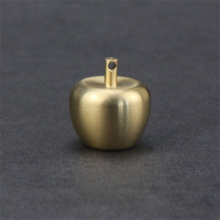 黄铜轻奢小药盒小苹果纯色防水仓密封舱防潮随身便携小药瓶收纳罐