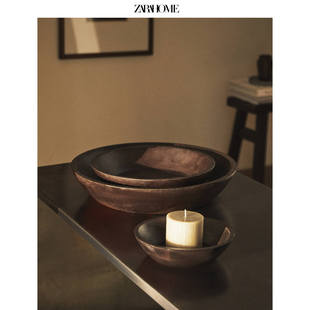 家用客厅玄关装 Zara 欧式 饰用木制碗托盘摆件 Home 42381040700