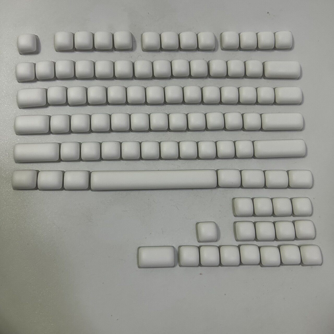 87/91+键馒头无刻键帽极简白色原素材键帽mog高pbt热升华机械键盘