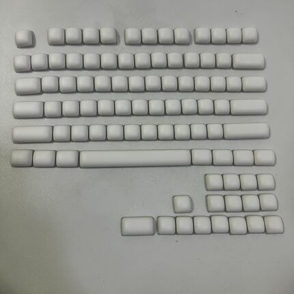 87/91+键馒头无刻键帽极简白色原素材键帽mog高pbt热升华机械键盘