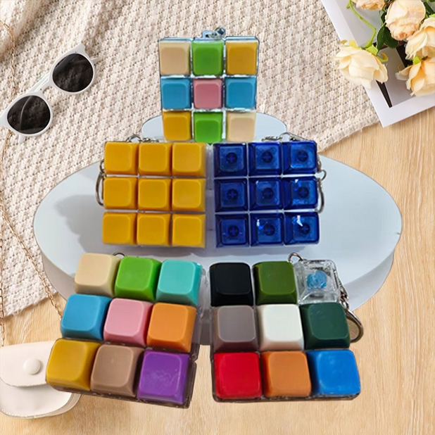 马卡龙九宫格无灯光机械键盘