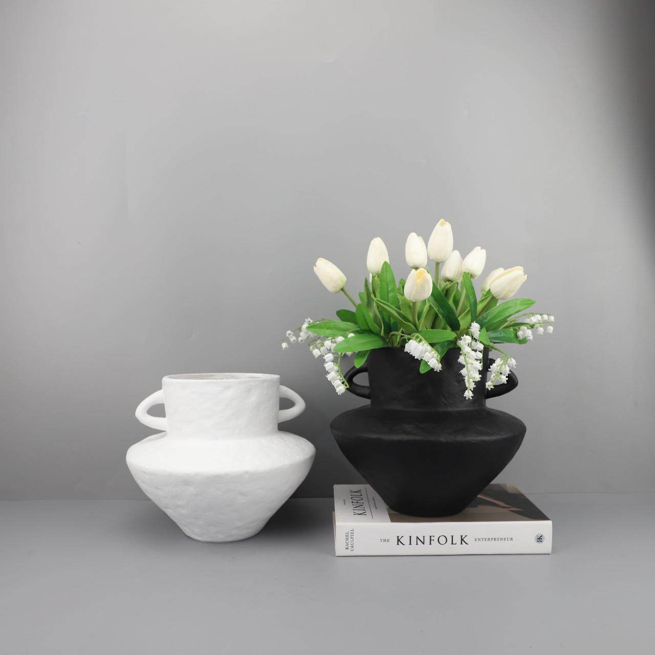 现代简约树脂双耳花器摆件客厅餐厅玄关桌面电视柜样板房家居饰品,家居饰品,花瓶,淘宝优惠券,粉丝福利购,淘宝优惠卷