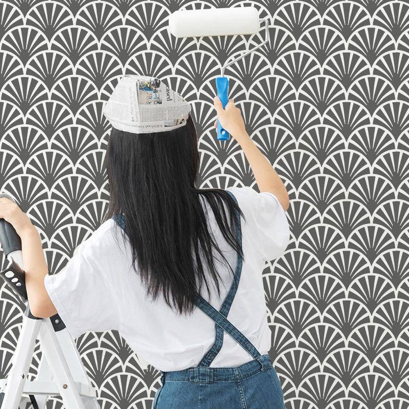 跨境亚马逊曼陀罗纹理主题DIY镂空绘画涂鸦墙绘模板模具PET易清洗