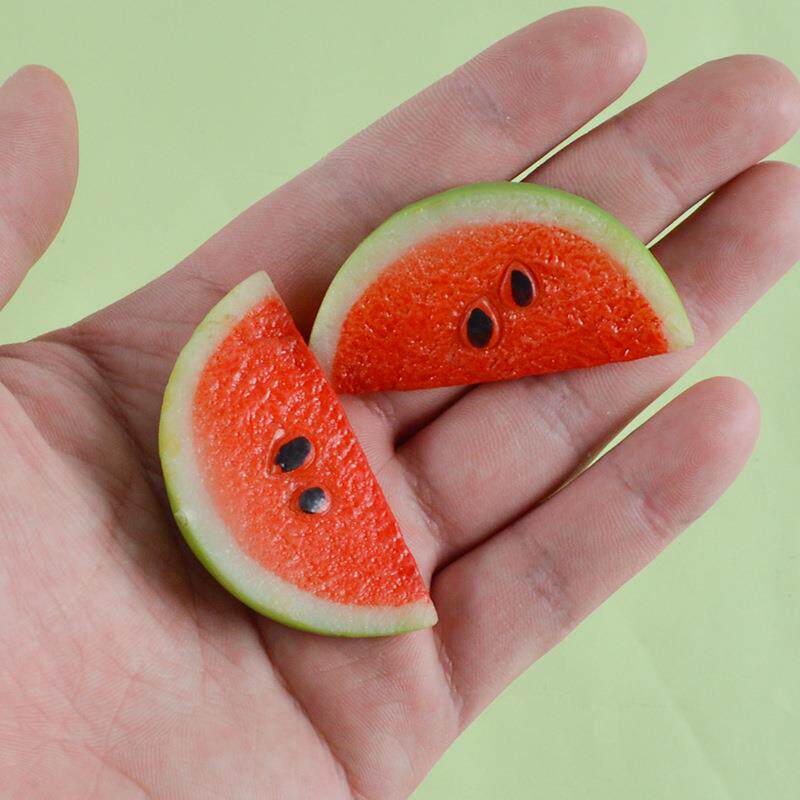迷你仿真西瓜片模型钥匙扣创意手工挂件配件学生书包挂饰礼品
