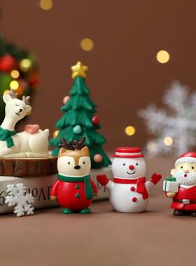 圣诞装饰品圣诞老人复古桌面小摆件创意节日氛围场景布置装扮道具
