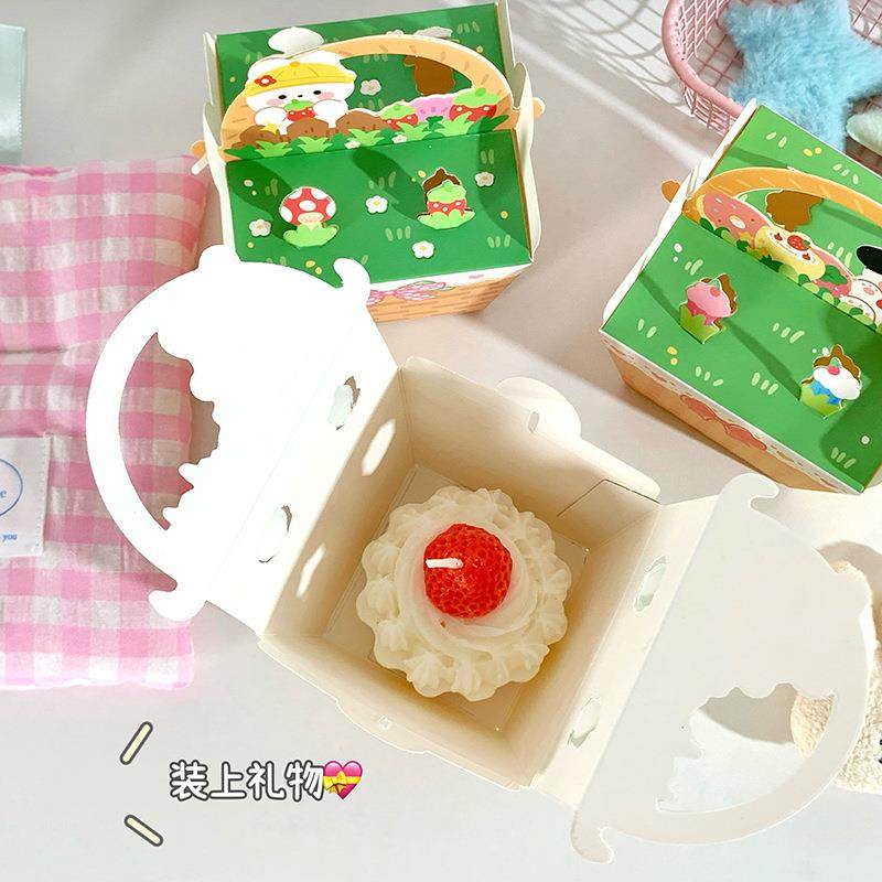 ins风涂鸦款手提袋卡通可爱卡纸礼品盒儿童糖果盒生日礼物包装盒