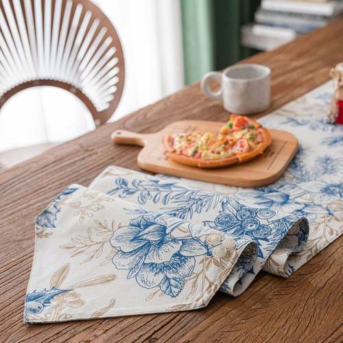 圣诞印花桌旗松枝双层工艺茶几美式乡村简约茶几电视柜