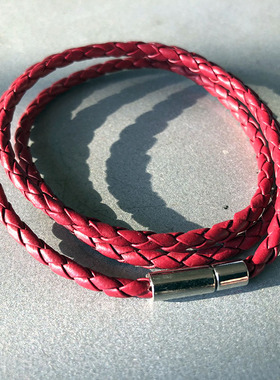 欧美外贸男士多层编织麻花手链 12星座合金片皮绳手镯 手绳手环