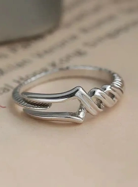 潮个性潮人欧美刀指环可调节霸气开口单身戒尾戒合金戒指