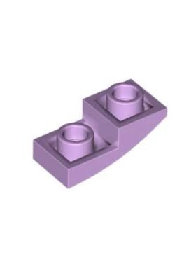乐高/LEGO积木零件 6474988 24201 浅紫色 1x2 反向弧形件