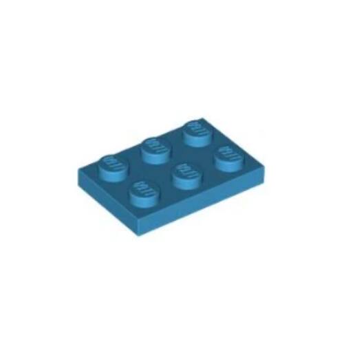 乐高/LEGO积木零件 6144149 3021 深湖蓝色 2x3 基础板