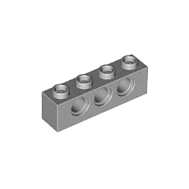 乐高/LEGO积木零配件 4211441 3701 浅灰色 1x4 带孔砖