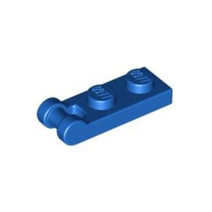 乐高/LEGO积木零件 6073890 60478 蓝色 1×2 单侧带接柄铰链板