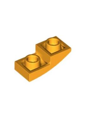 乐高/LEGO积木零配件 6145215 24201 亮浅橙色 1x2 反向弧形件