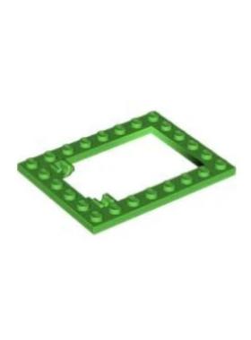 乐高/LEGO积木零件 6433571 92107 亮绿色 6x8 内陷阱门框