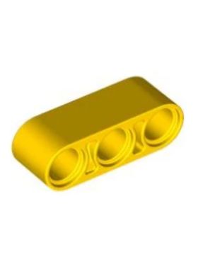 乐高/LEGO积木零配件 4153707 32523 41482 黄色 1x3 厚带孔臂