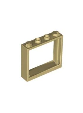 乐高/LEGO积木零配件 4578109 60594 米色 1x4x3窗框