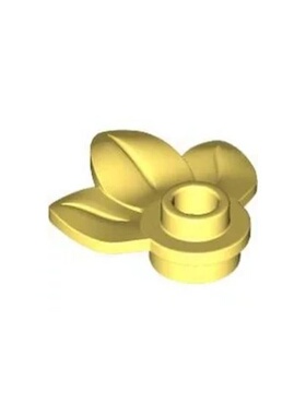 乐高/LEGO积木零件 6545172 32607 亮浅黄色 1x1 带三叶片花 植物