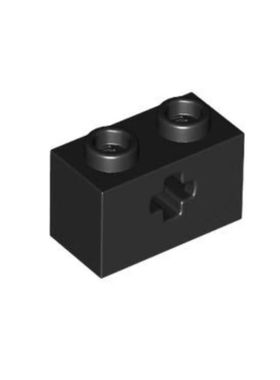 乐高LEGO积木零件 6178922 32064 31493 黑色1x2带轴孔砖 4233487