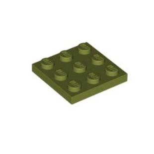 LEGO积木零件 11212 乐高 6408049 基础板 橄榄绿色 3x3