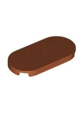 乐高/LEGO积木零配件 6359041 66857 深橙色 2x4 椭圆形光面板