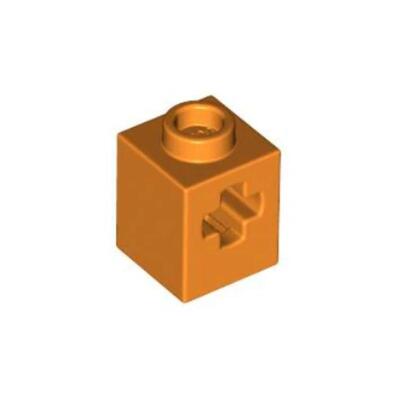 乐高/LEGO积木零配件 6339309 73230 橙色 1x1 带十字轴孔砖