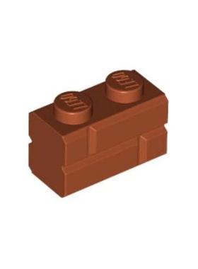 乐高/LEGO积木零件 6314383 98283 深橙色 1x2格纹墙砖