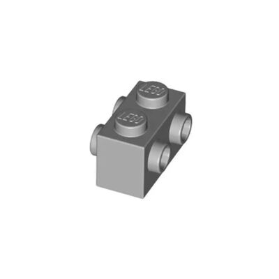 乐高/LEGO积木零配件 4657459 52107 浅灰色 1x2 双面带凸点砖