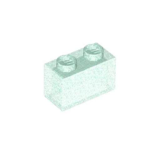 乐高LEGO零件 6343877 3004 3065 35743 透明磨砂浅蓝色1x2基础砖