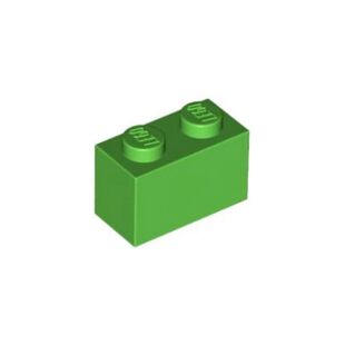 乐高/LEGO 4647553 3004 3065 35743 亮绿色 1x2 基础砖 4177582