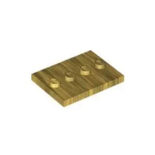 乐高LEGO零件 6350055 17836 88646 珍珠金色3x4中间颗粒人仔底板