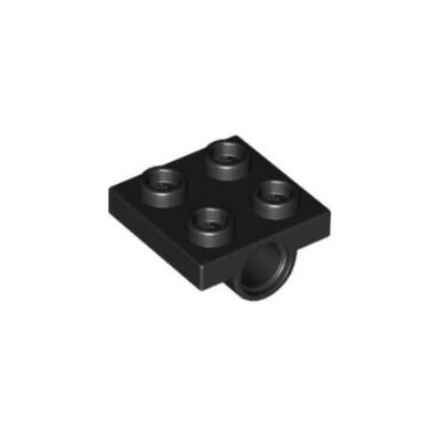 乐高LEGO积木零件 281726 2817 黑色 2x2底侧带2孔板 科技配件MOC