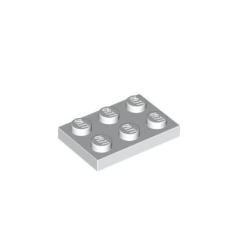 乐高/LEGO积木零件 302101 3021 白色 2x3 基础板