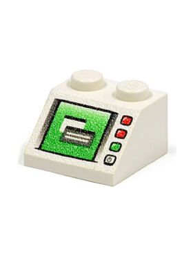 乐高LEGO 4195657 3039pb042 46096 白色 2x2斜面砖印刷件 控制器