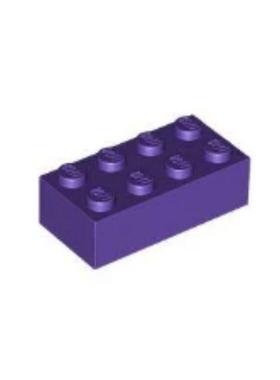 乐高/LEGO积木零件 4626935 3001 深紫色 2x4 基础砖