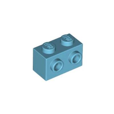 乐高/LEGO积木零配件 6348142 11211 中湖蓝色 1x2 单侧带凸砖