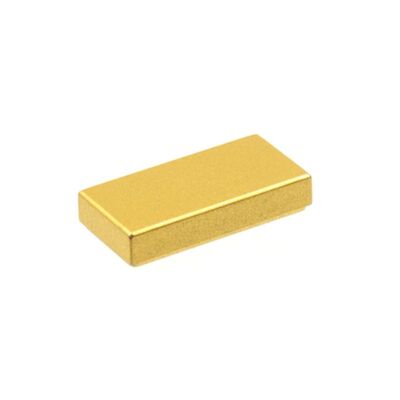 乐高/LEGO 6265247 3069 30070 35386 6051823 金属金色1x2光面板