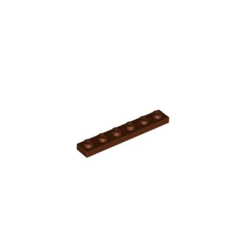 乐高/LEGO积木零配件 4221590 3666 红棕色 1x6 基础板