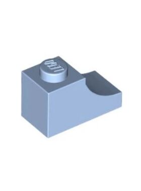 乐高/LEGO积木零件 6383091 78666 浅蓝色 1x2x1 弧形屋顶斜坡件