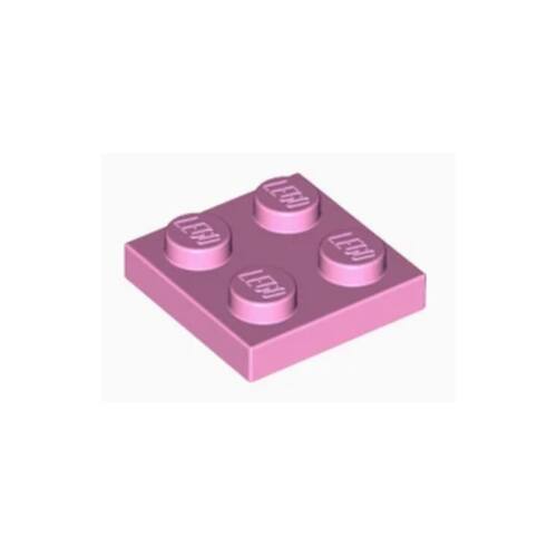 乐高LEGO积木配件 6096589 3022 94148 亮粉色 2x2 基础板4245314