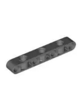 乐高/LEGO积木零配件 6432397 2391 深灰色 1x7 横4竖3 7孔粱臂