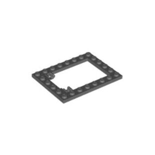 乐高/LEGO积木零件 4595708 92107 深灰色 6x8 内陷阱门框
