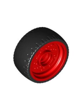 乐高/LEGO积木零配件 6477787 72206 红色 24x12mm超级赛车轮