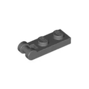 乐高/LEGO积木零件 4521187 60478 深灰色 1×2 单侧带接柄铰链板